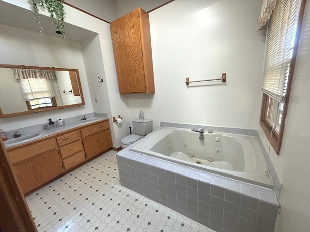 2228 Hess Drive Crest Hill, IL 60403 - Photo 12 of 19 a bathroom with a tub sink and mirror