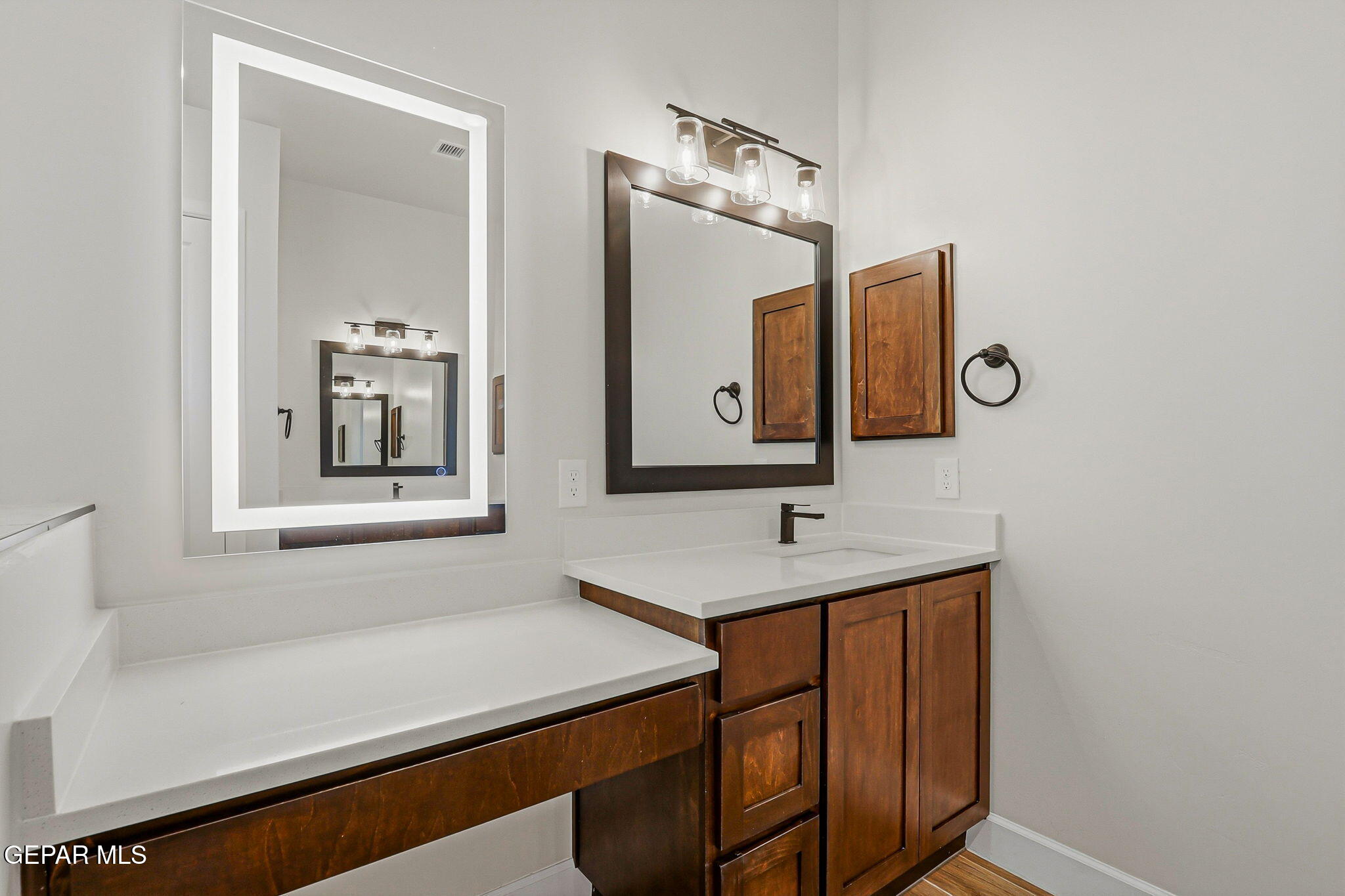12329 Sugden Road Clint, TX 79836 - Photo 51 of 101 a bathroom with a sink and a mirror