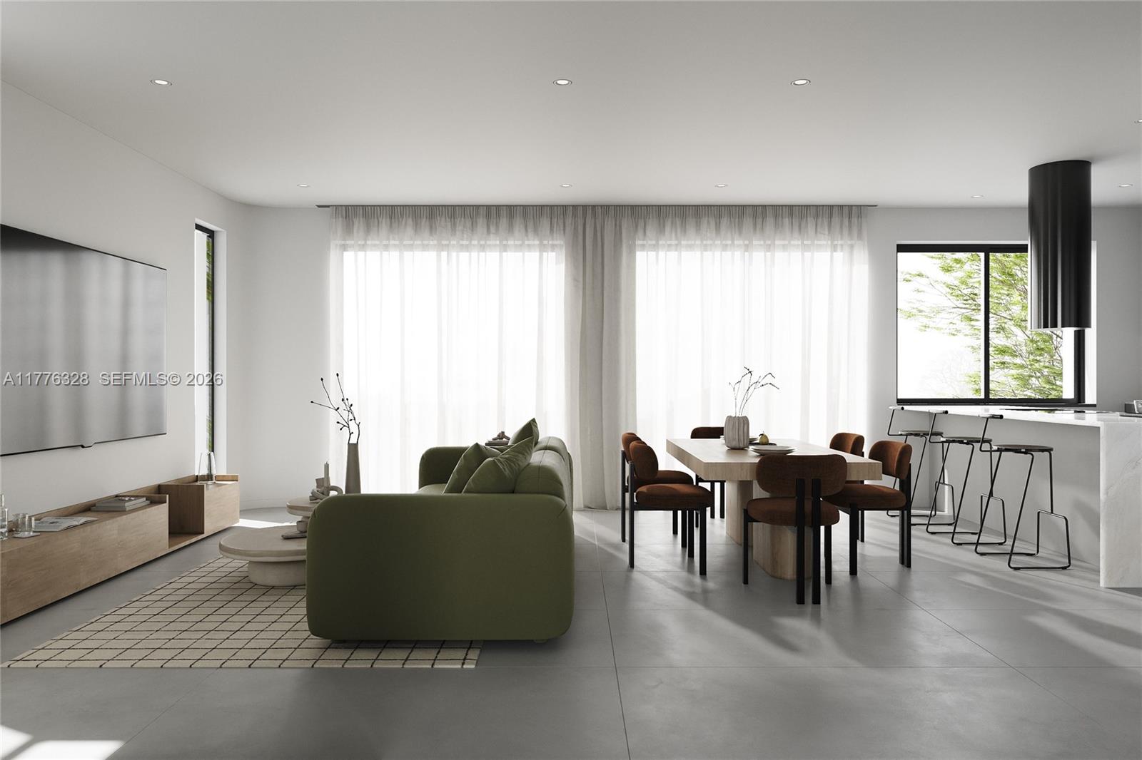 984 Southwest 10th Street, Unit 1 Miami, FL 33130 - Photo 4 of 12 a living room with furniture and large windows