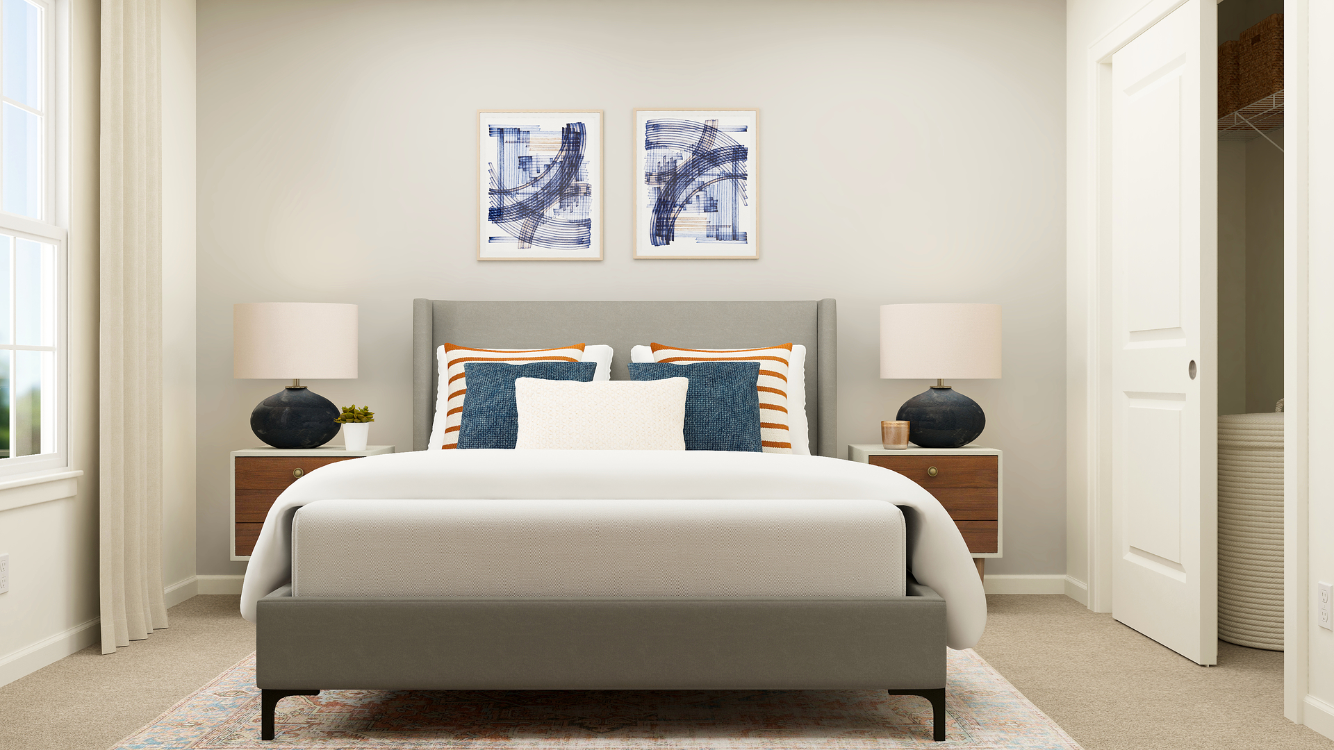 301 Cold Spring Street Algonquin, IL 60102 - Photo 16 of 22 a bedroom with a bed and a painting on the wall