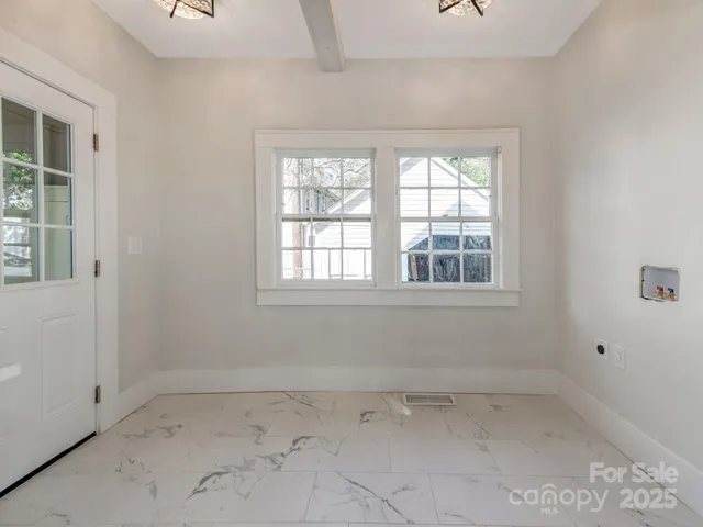 an empty room with a window