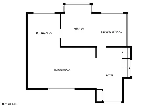 an aerial view of a sitting space