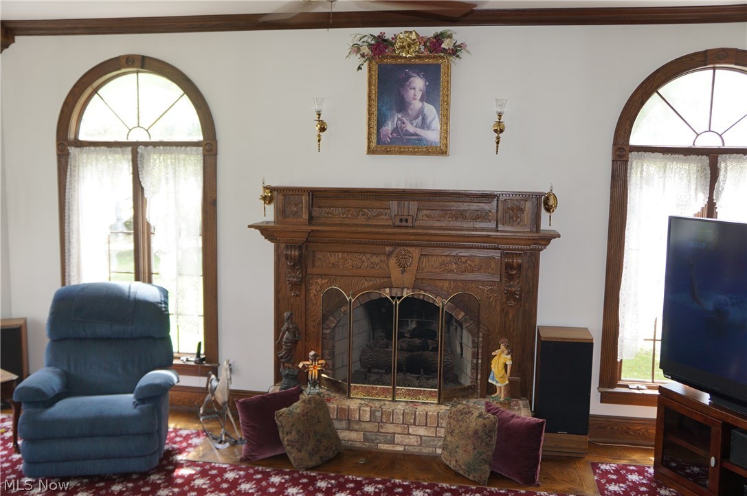 1375 Aberagg Road Atwater, OH 44201 - Photo 16 of 35 Lovely fireplace and again the trim is amazing.