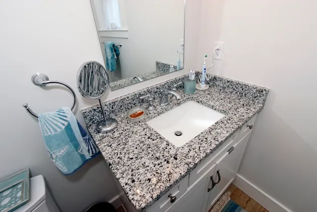 a view of a bathroom sink