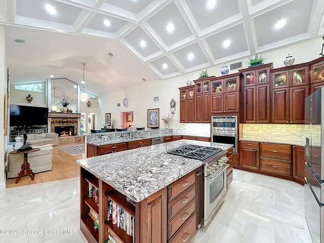 a view of a house with a yard and large tree