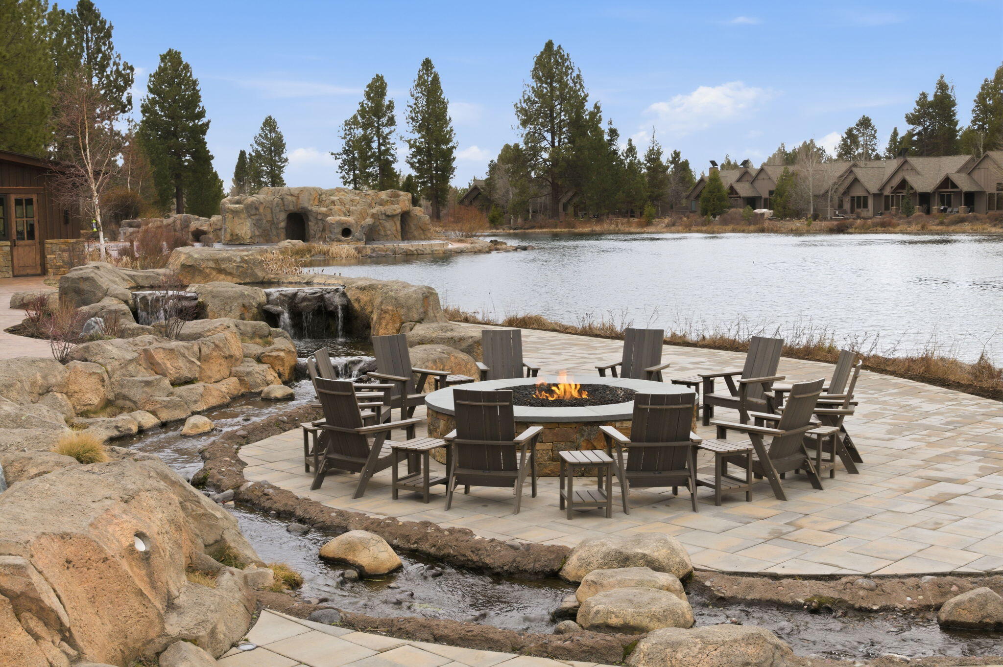 56508 Dancing Rock Loop, Unit 22 Bend, OR 97707 - Photo 57 of 69 a view of a terrace with furniture and outdoor space