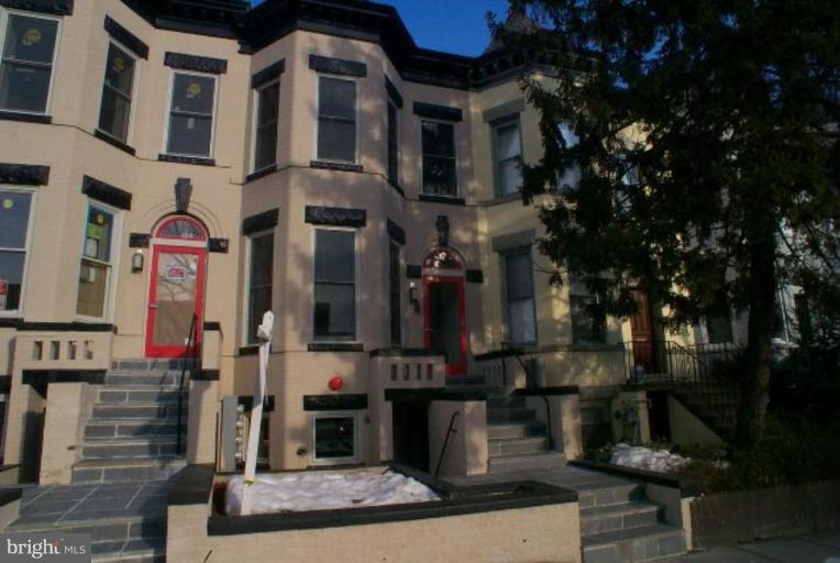 a front view of a building