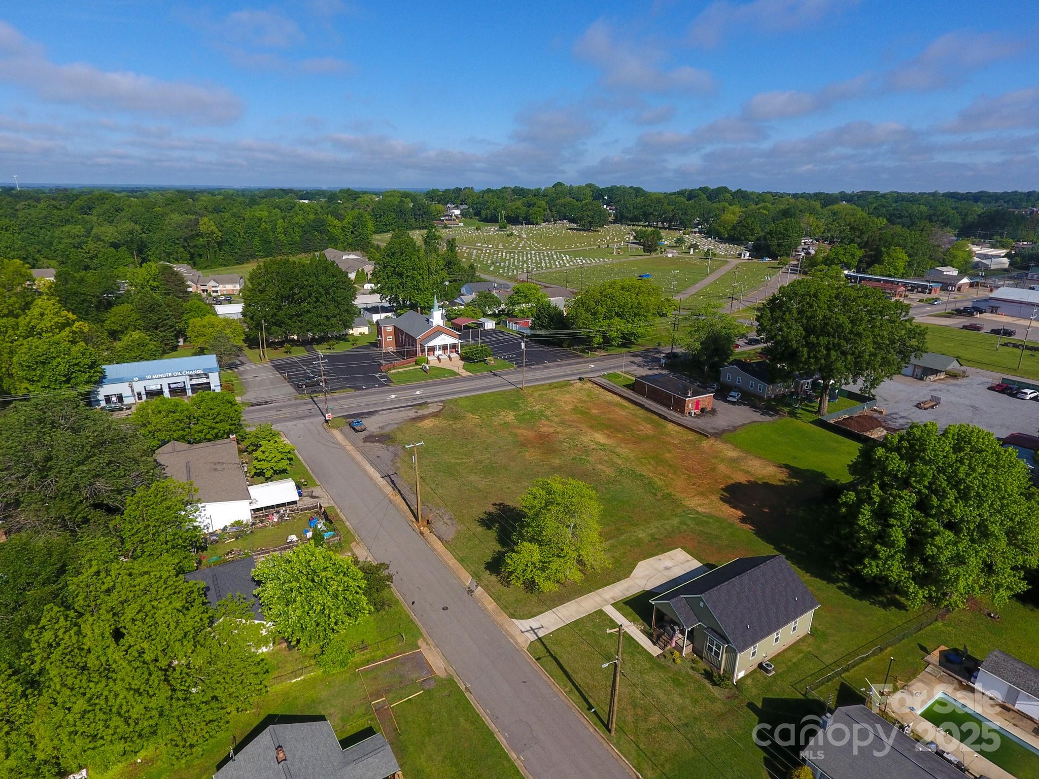 309 York Road Kings Mountain, NC 28086 - Photo 3 of 9 an aerial view of residential houses with outdoor space