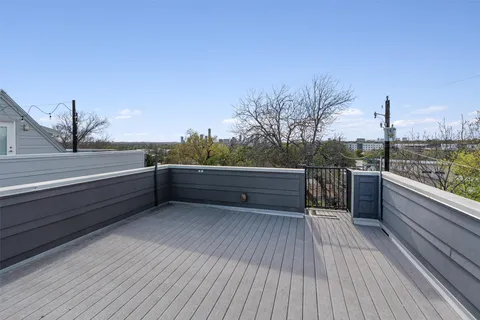 a view of terrace with yard