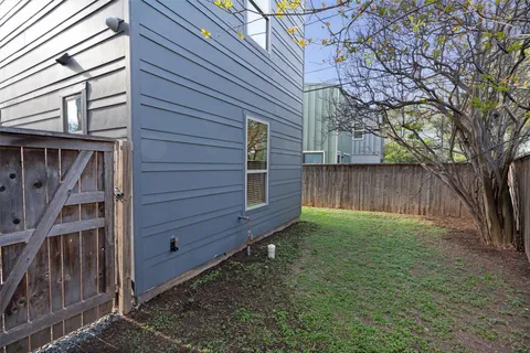 a backyard of a house