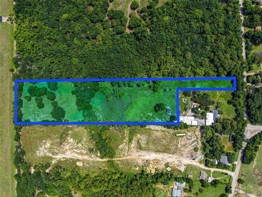 Aerial Property Boundary. Illustrating the defined perimeter of the property