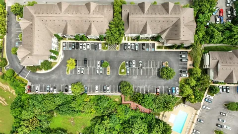 an aerial view of multiple house