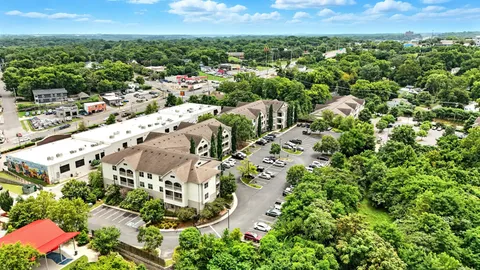 an aerial view of residential house with outdoor space