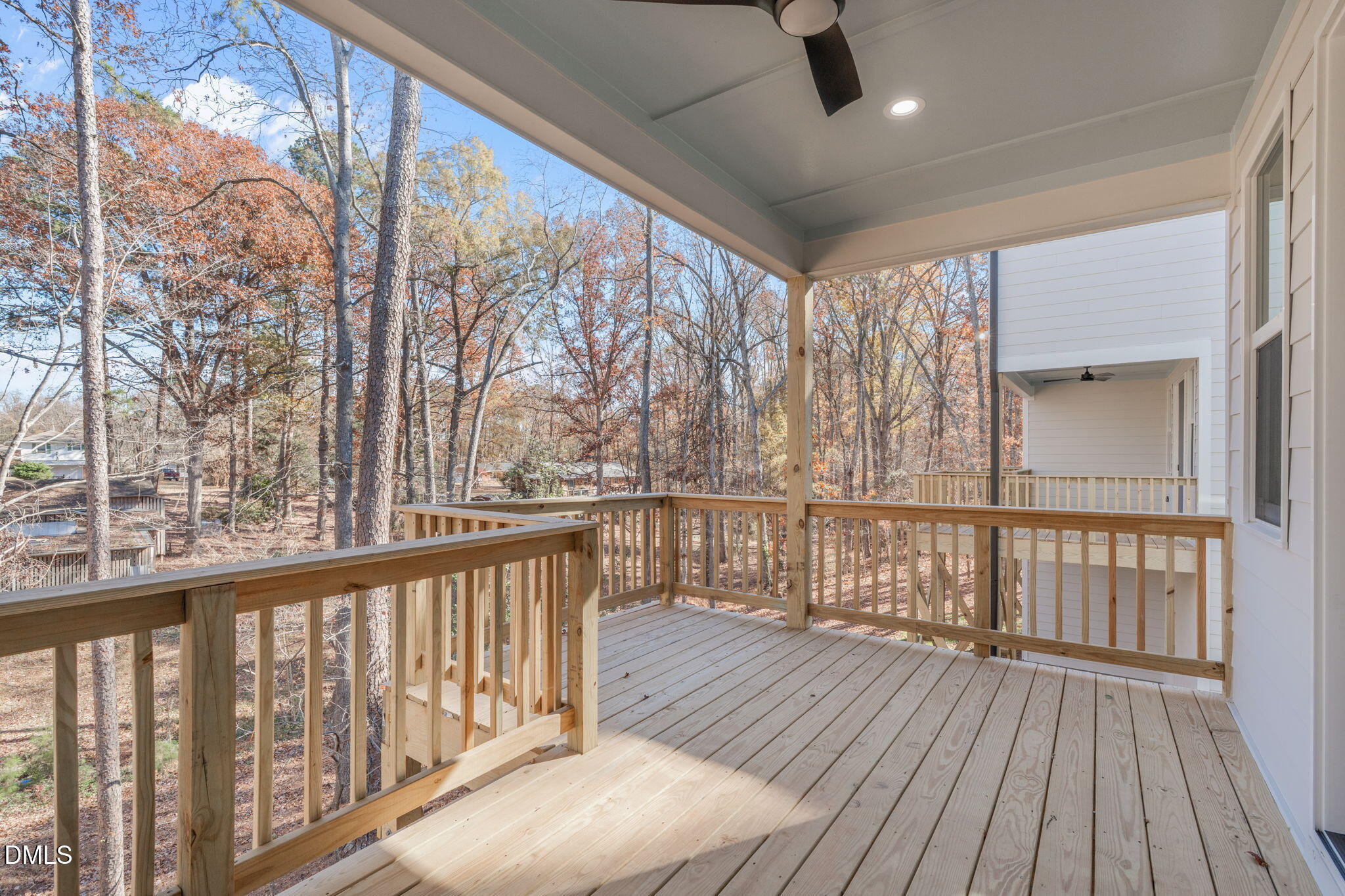 639 Conover Road, Unit B Durham, NC 27703 - Photo 40 of 48 a view of balcony with wooden floor