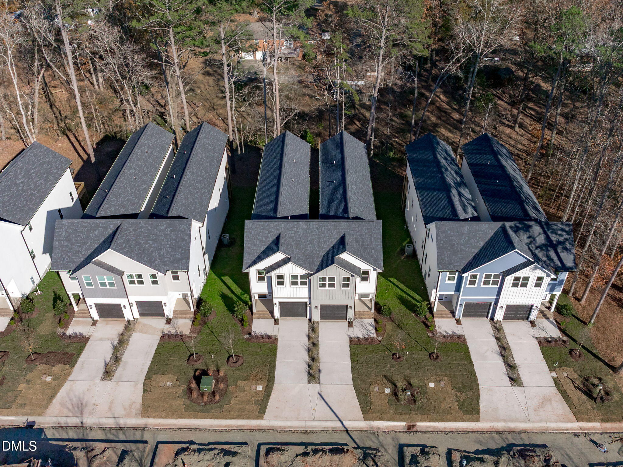 639 Conover Road, Unit B Durham, NC 27703 - Photo 44 of 48 an aerial view of houses with outdoor space