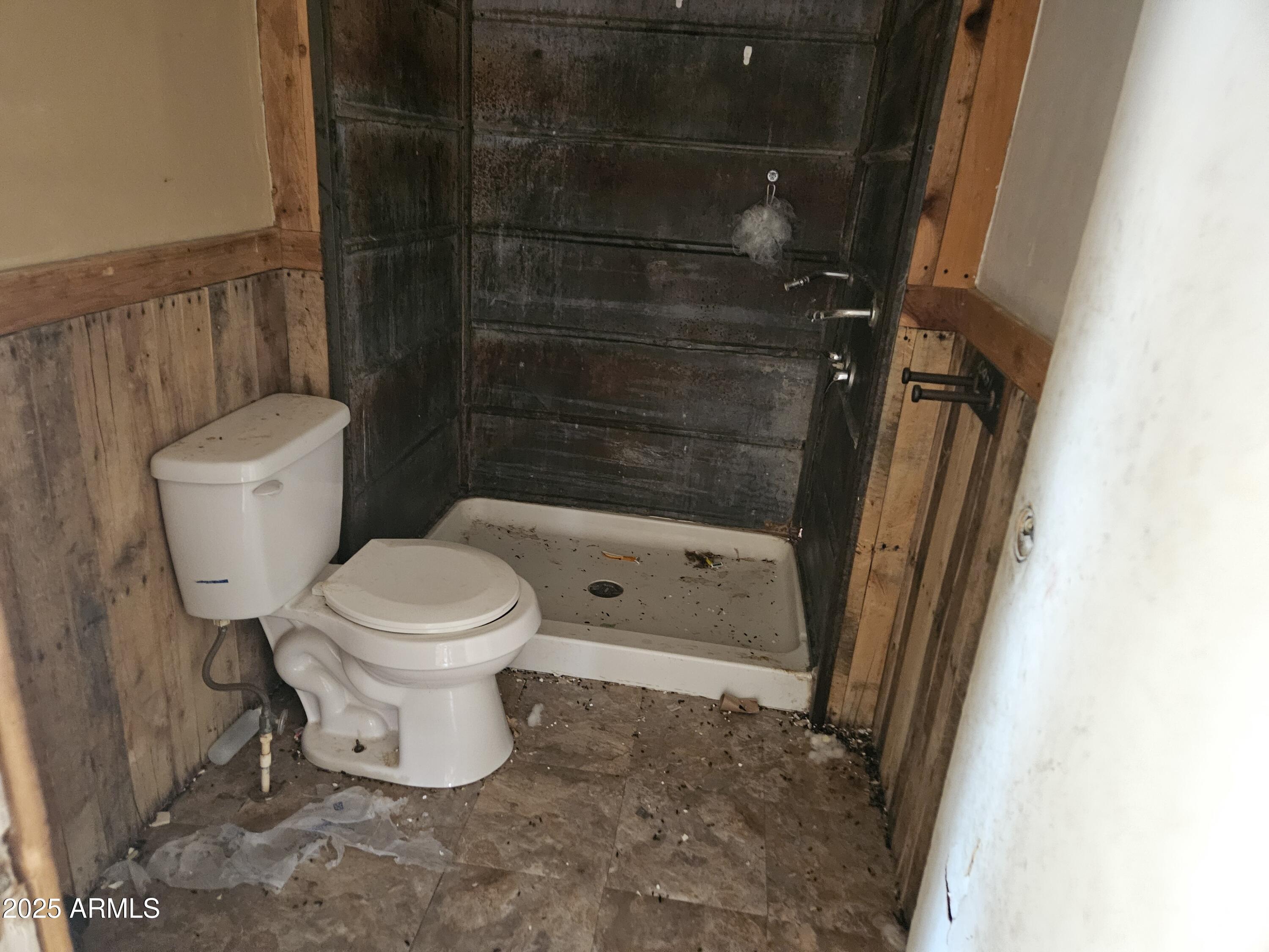 684 South Conejo Road Maricopa, AZ 85139 - Photo 6 of 10 a bathroom with a toilet and a shower