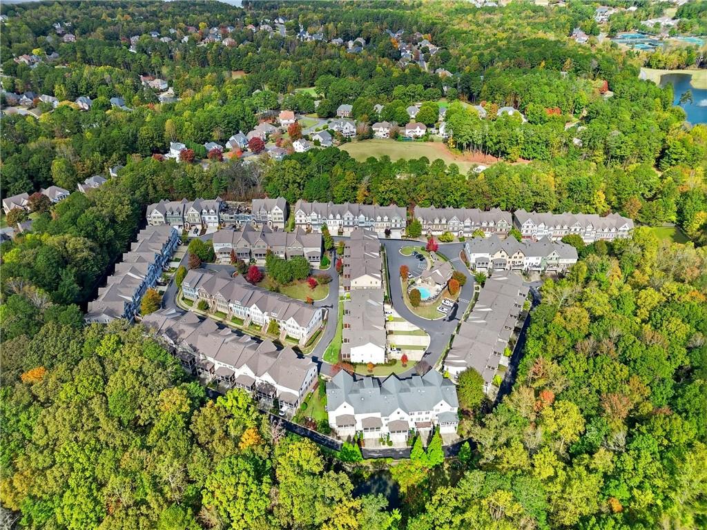 265 Trecastle Square Canton, GA 30114 - Photo 42 of 47 an aerial view of residential houses with outdoor space and trees all around