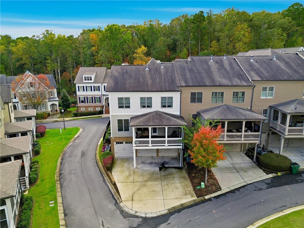 265 Trecastle Square Canton, GA 30114 - Photo 47 of 47 an aerial view of a house with swimming pool garden view and a small pool