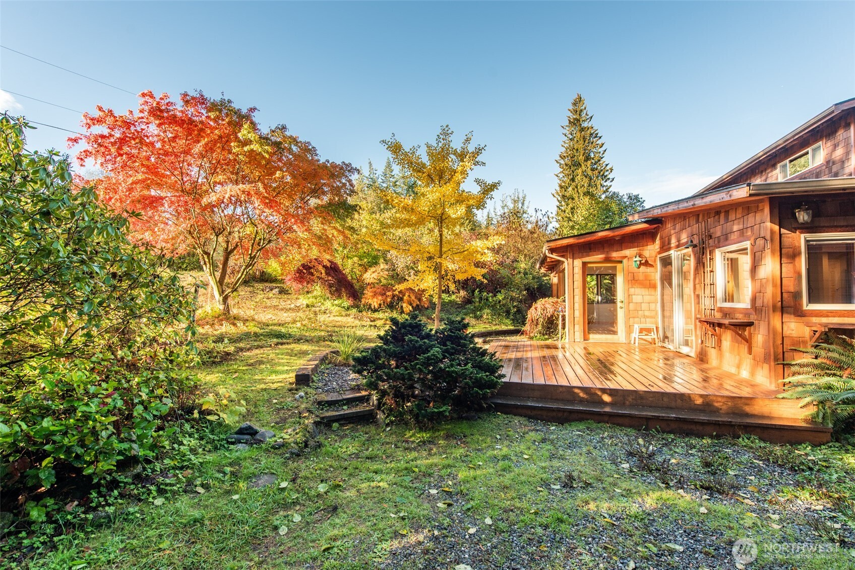 62 Pierson Lane Sequim, WA 98382 - Photo 38 of 40 a backyard of a house with lots of green space