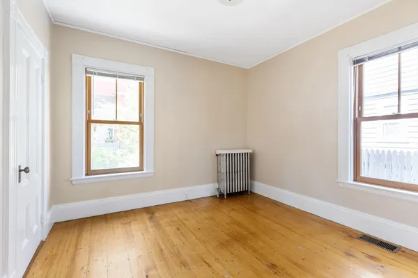 an empty room with a window