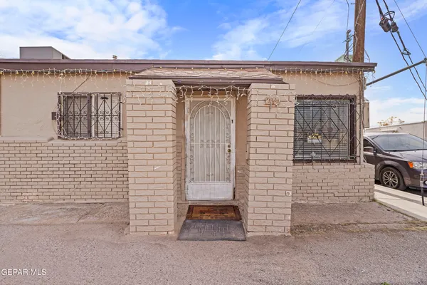 a view of a door and an outdoor space