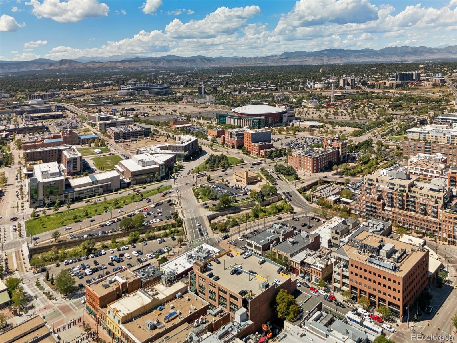 1625 Larimer Street, Unit 1208 Denver, CO 80202 - Photo 38 of 41 an aerial view of residential building with parking space