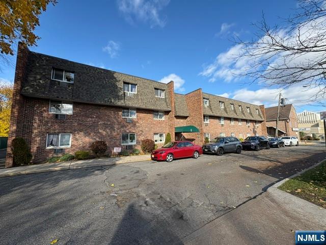 a car parked in front of a building