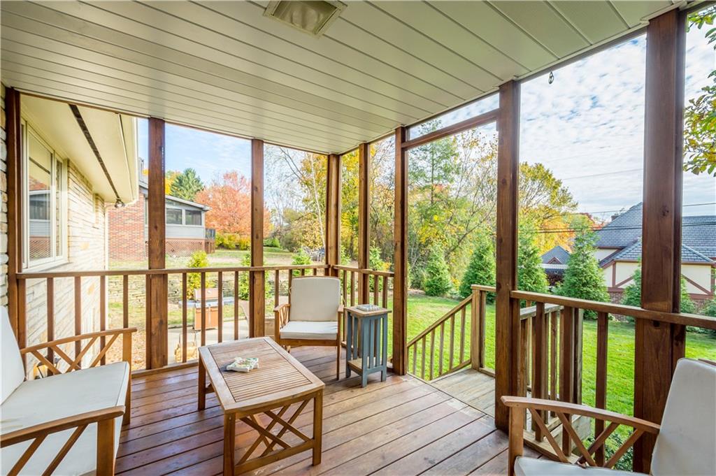 440 Miranda Road Pittsburgh, PA 15241 - Photo 36 of 45 a view of a balcony with wooden floor and outdoor seating