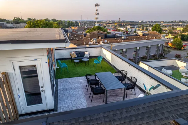 a bathroom with a sink and mirror
