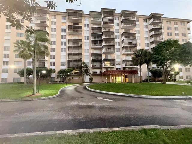 a front view of a building with street