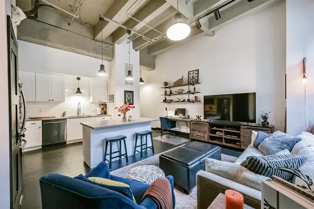 an outdoor space with patio