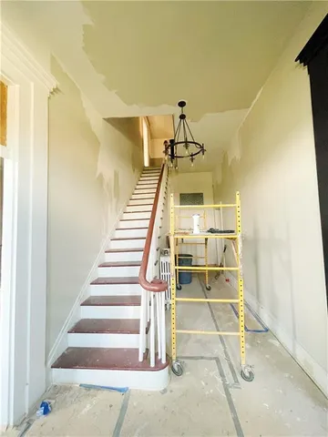 a view of a room with natural light