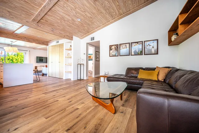 a view of a garden from a windows