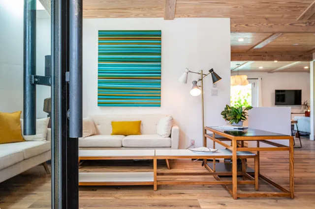 a outdoor living space with furniture