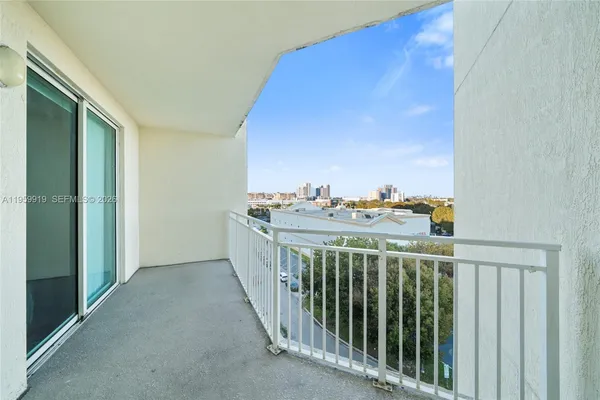 a view of a balcony