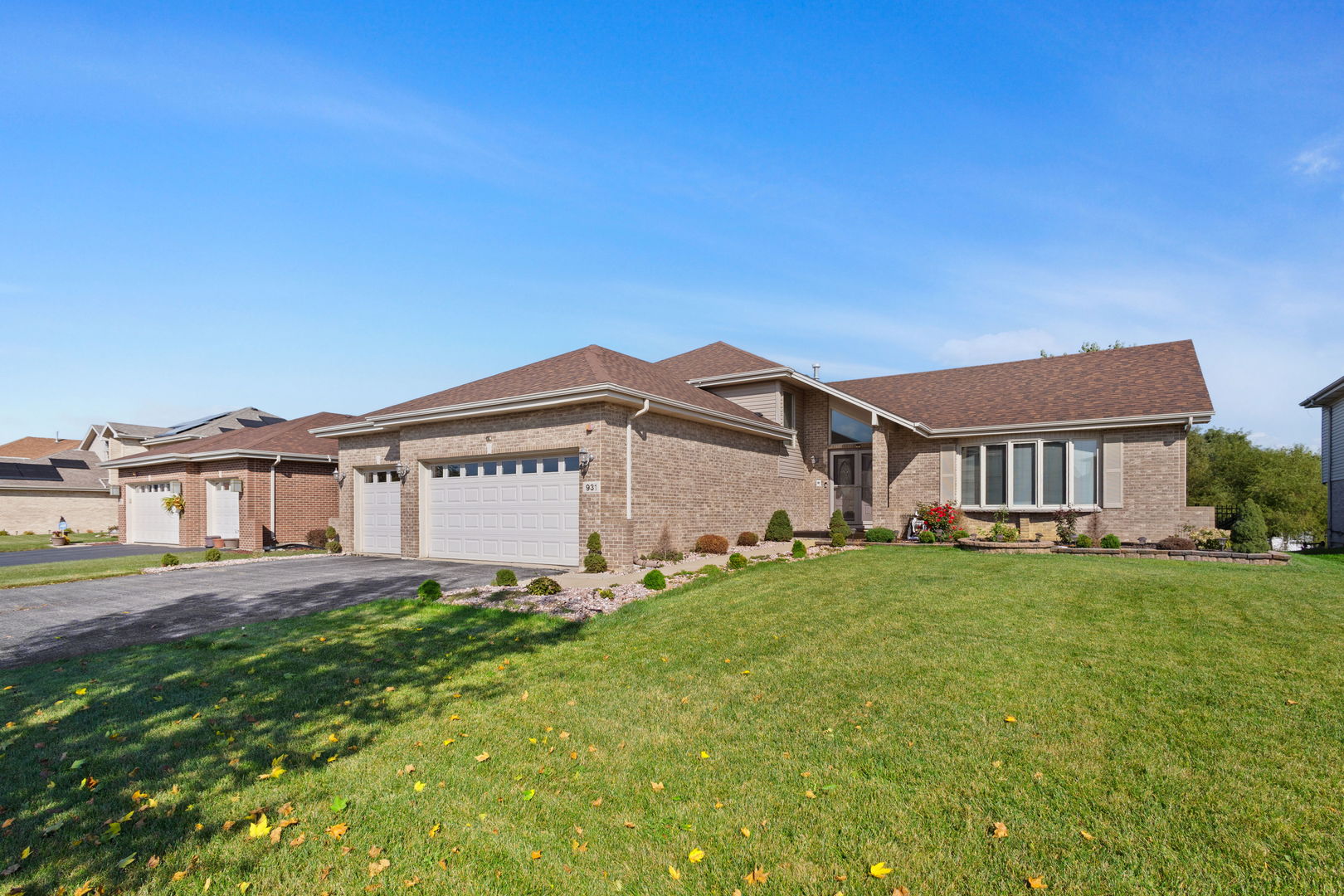 a house view with a garden space
