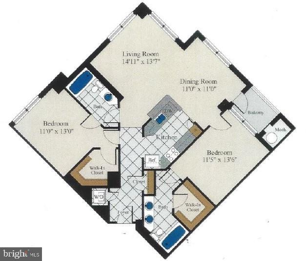 11760 Sunrise Valley Drive, Unit 301 Reston, VA 20191 - Photo 44 of 44 Floor Plan (estimated)