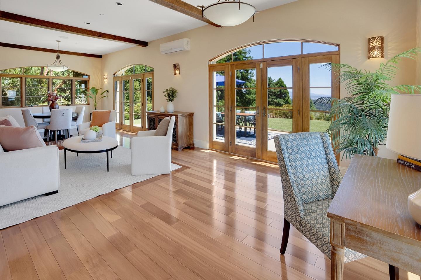 3030 Pleasant Valley Road Aptos, CA 95003 - Photo 15 of 70 a living room with furniture large window and wooden floor