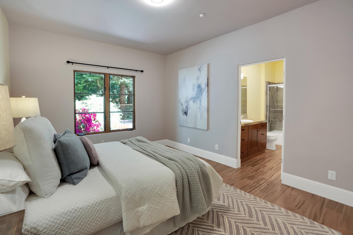 3030 Pleasant Valley Road Aptos, CA 95003 - Photo 39 of 70 a bedroom with bed and a large window