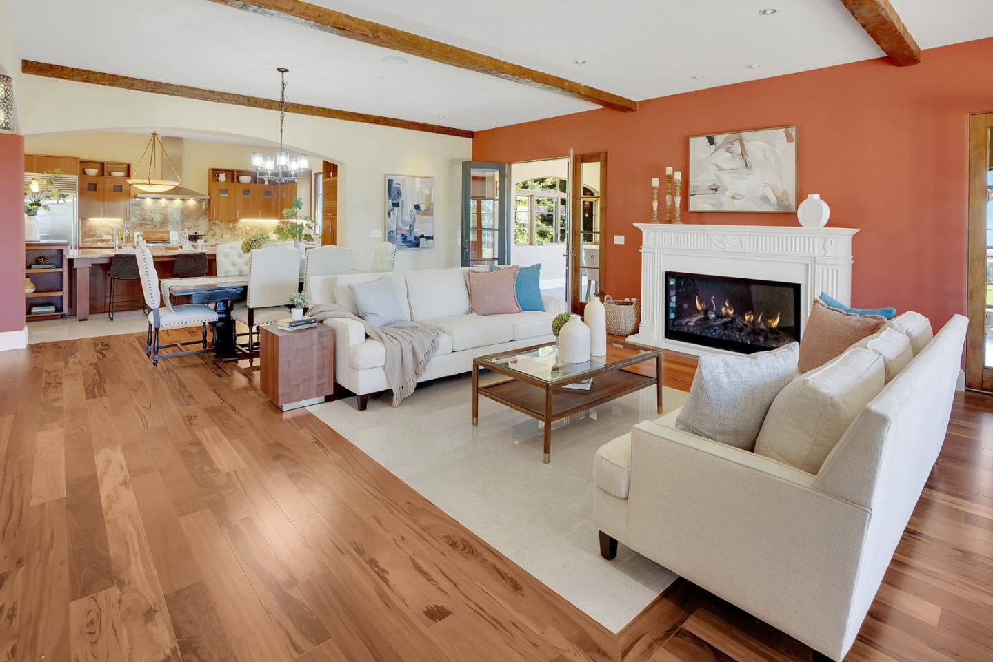 3030 Pleasant Valley Road Aptos, CA 95003 - Photo 5 of 70 a living room with furniture and a fireplace