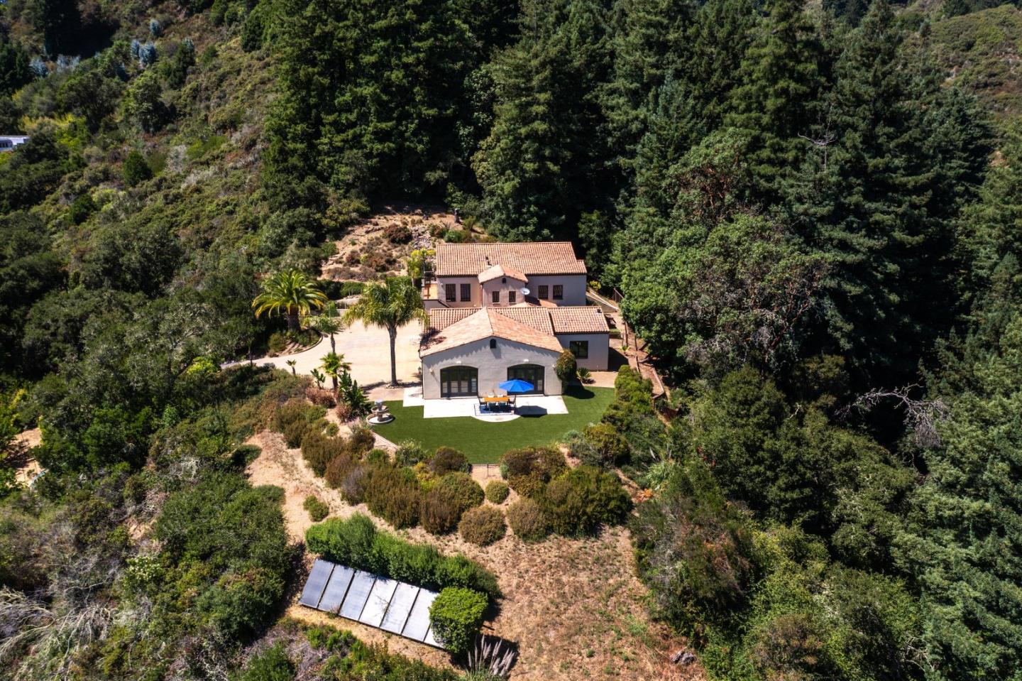 3030 Pleasant Valley Road Aptos, CA 95003 - Photo 64 of 70 an aerial view of a house with a yard
