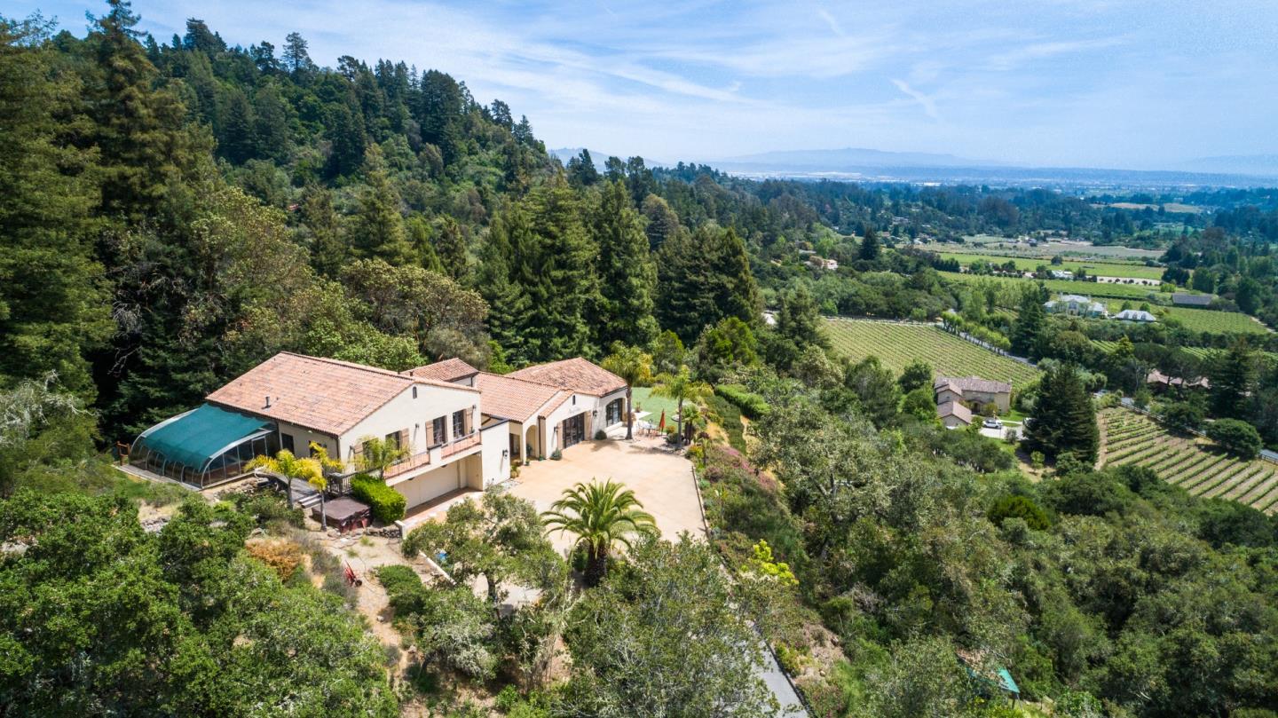 3030 Pleasant Valley Road Aptos, CA 95003 - Photo 66 of 70 an aerial view of a house with a garden