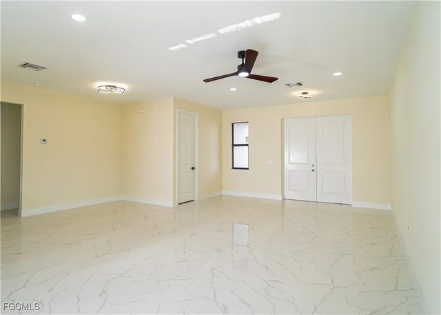 a view of an empty room