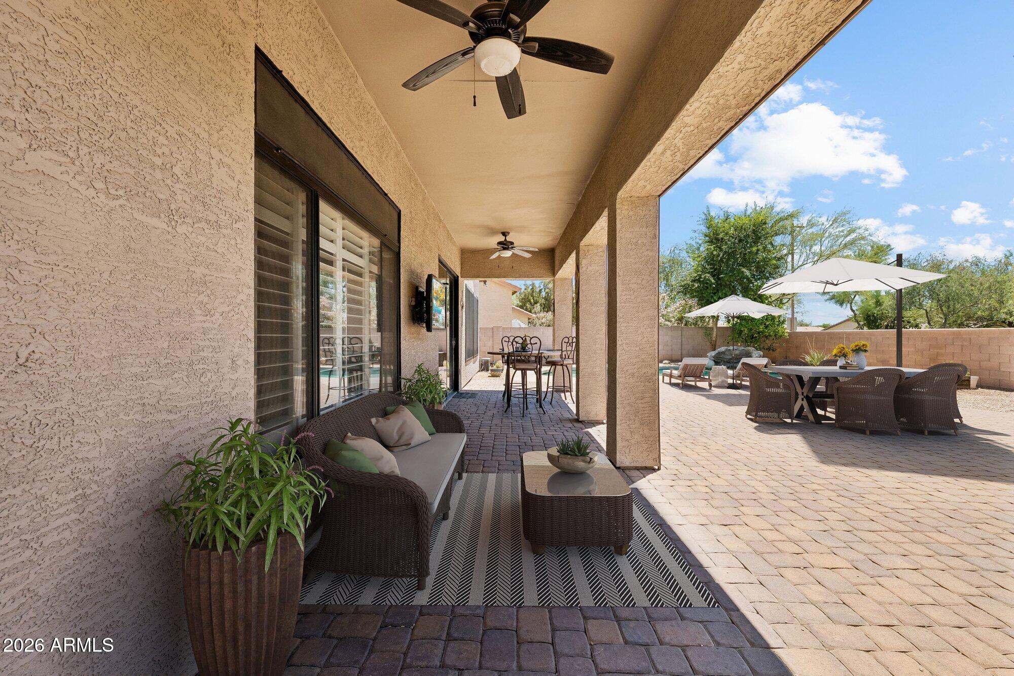 4511 East Swilling Road Phoenix, AZ 85050 - Photo 24 of 36 Covered Patio Staged