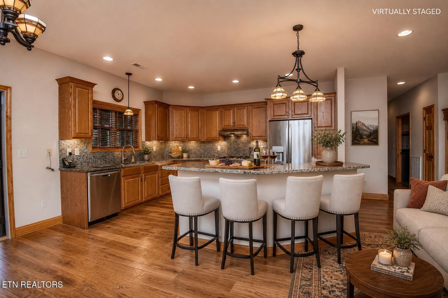 1033 Shell Mountain Road Sevierville, TN 37876 - Photo 35 of 60 Virtual Staged Island Seating/Prep