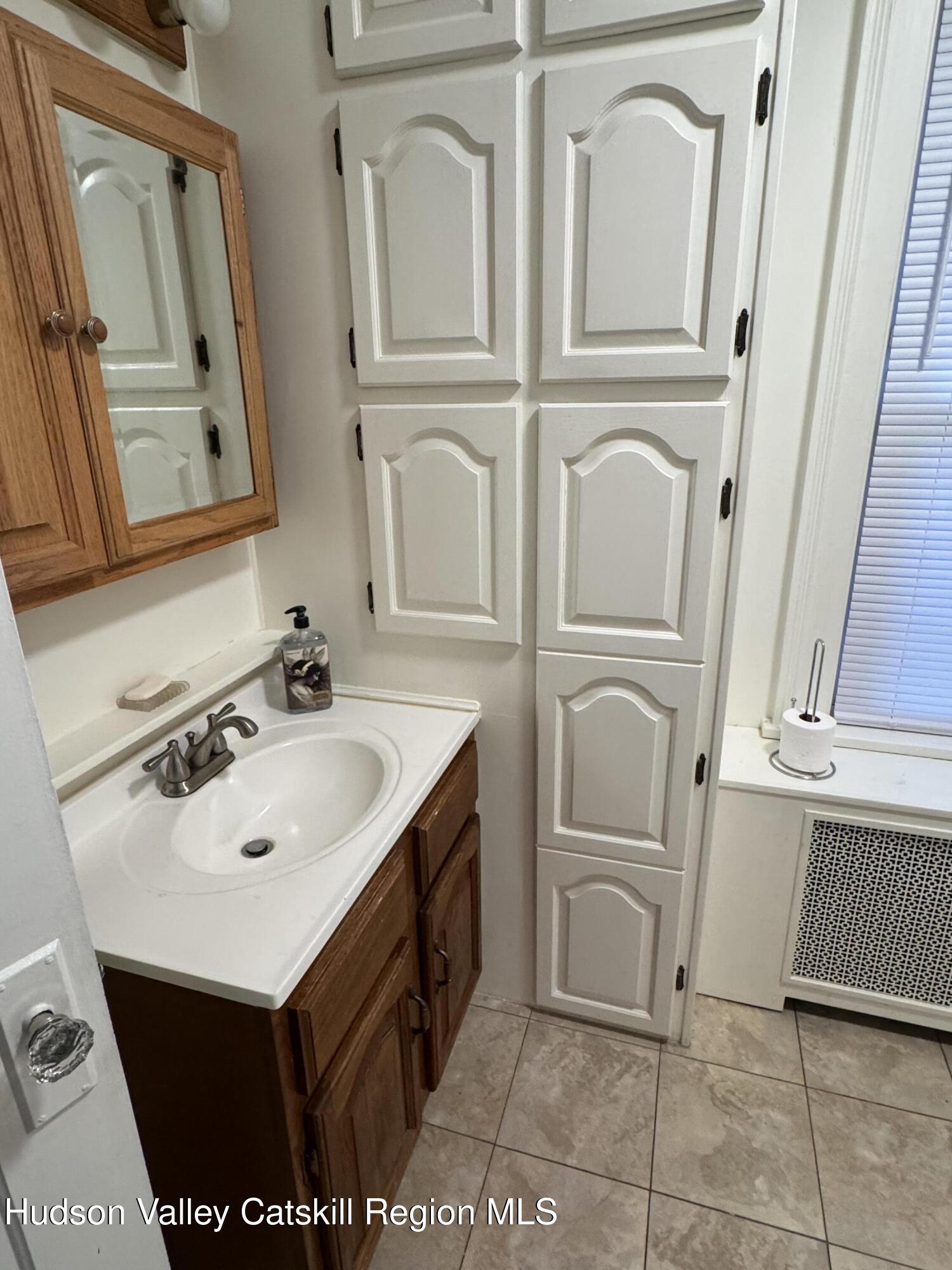 86 Ulster Avenue, Unit B Saugerties, NY 12477 - Photo 6 of 16 a bathroom with a sink and a mirror