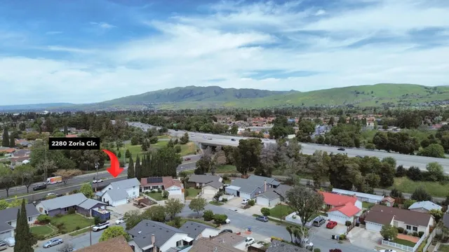 an aerial view of a city