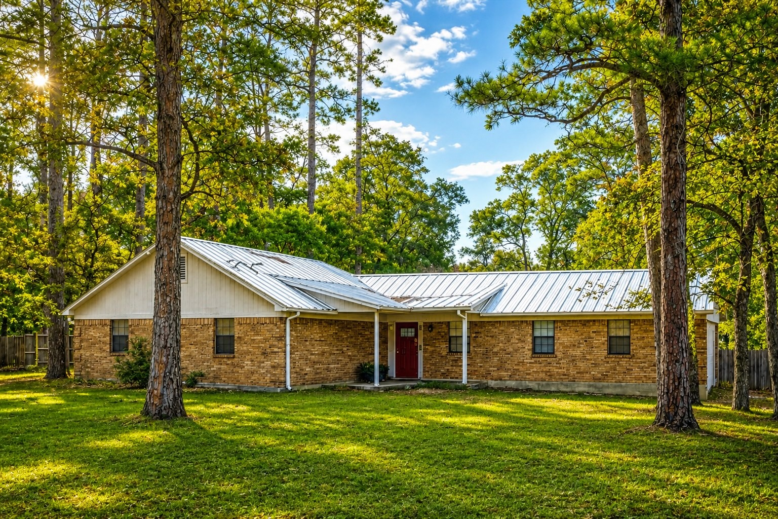 326 Pine View Loop Bastrop, TX 78602 - Photo 1 of 30 A classic brick ranch home nestled among mature trees on a generous verdant lawn.