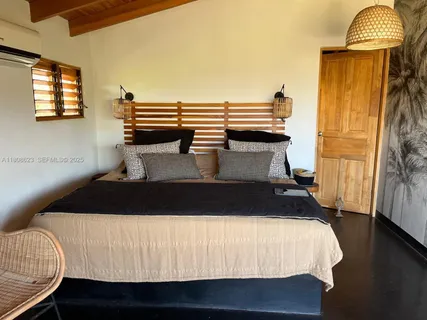 a view of a patio with wooden floor