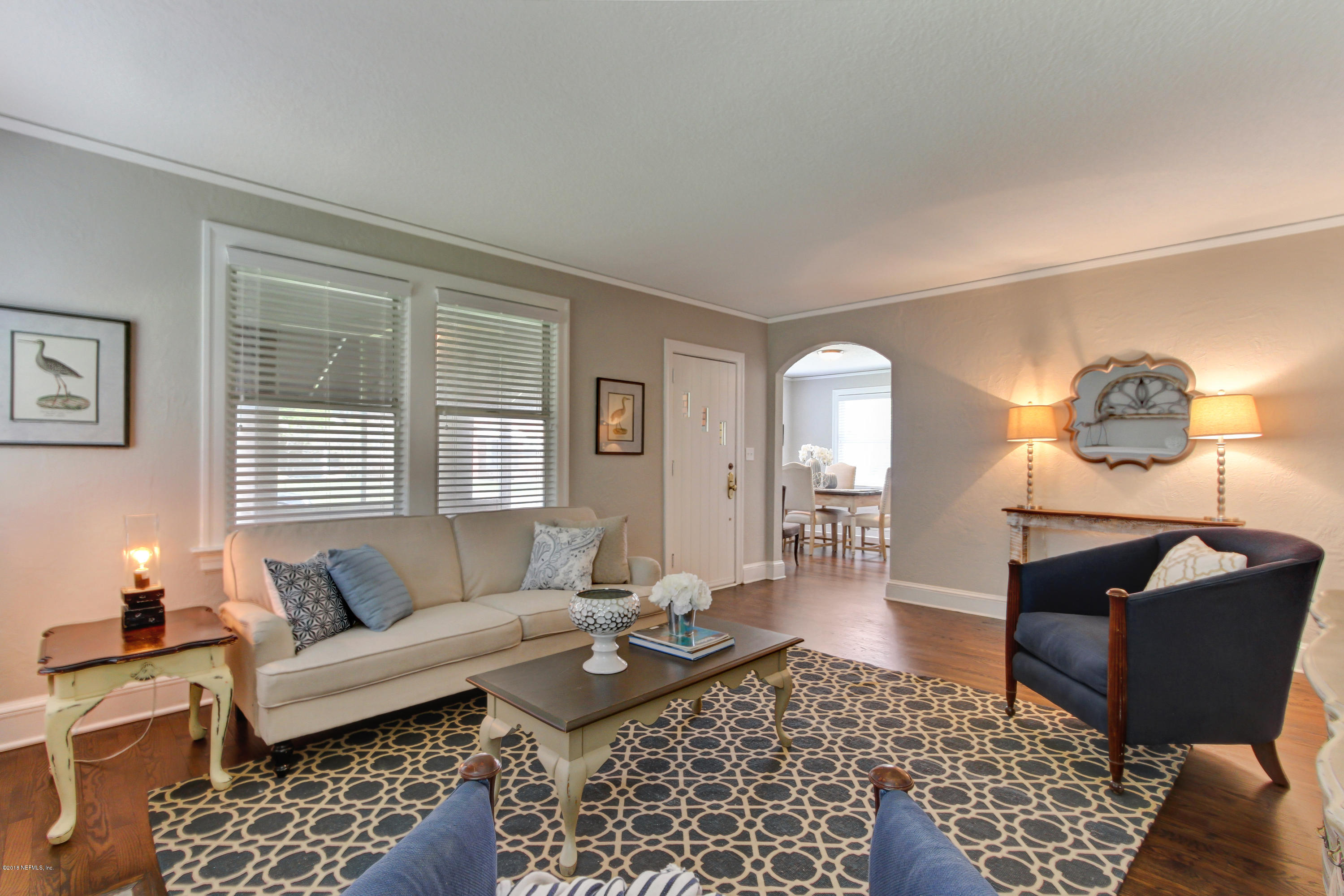 1026 Riviera Street Jacksonville, FL 32207 - Photo 7 of 48 a living room with furniture and wooden floor